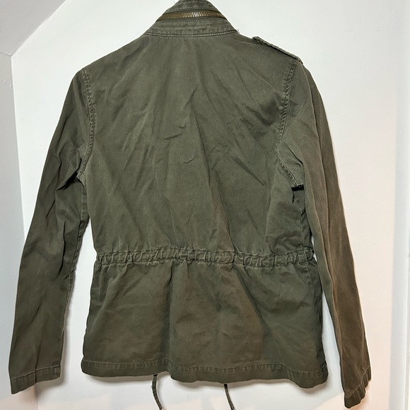 Forever 21 Full Zip Up Embroidered Military Jacket - Picture 4 of 6